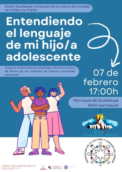Charla "el lenguaje de mi hijo/a adolescente". 7 de febrero a las 17 horas en los salones parroquiales.